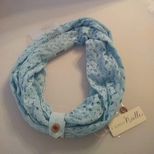 Simply Noelle Blue Lace infinity scarf